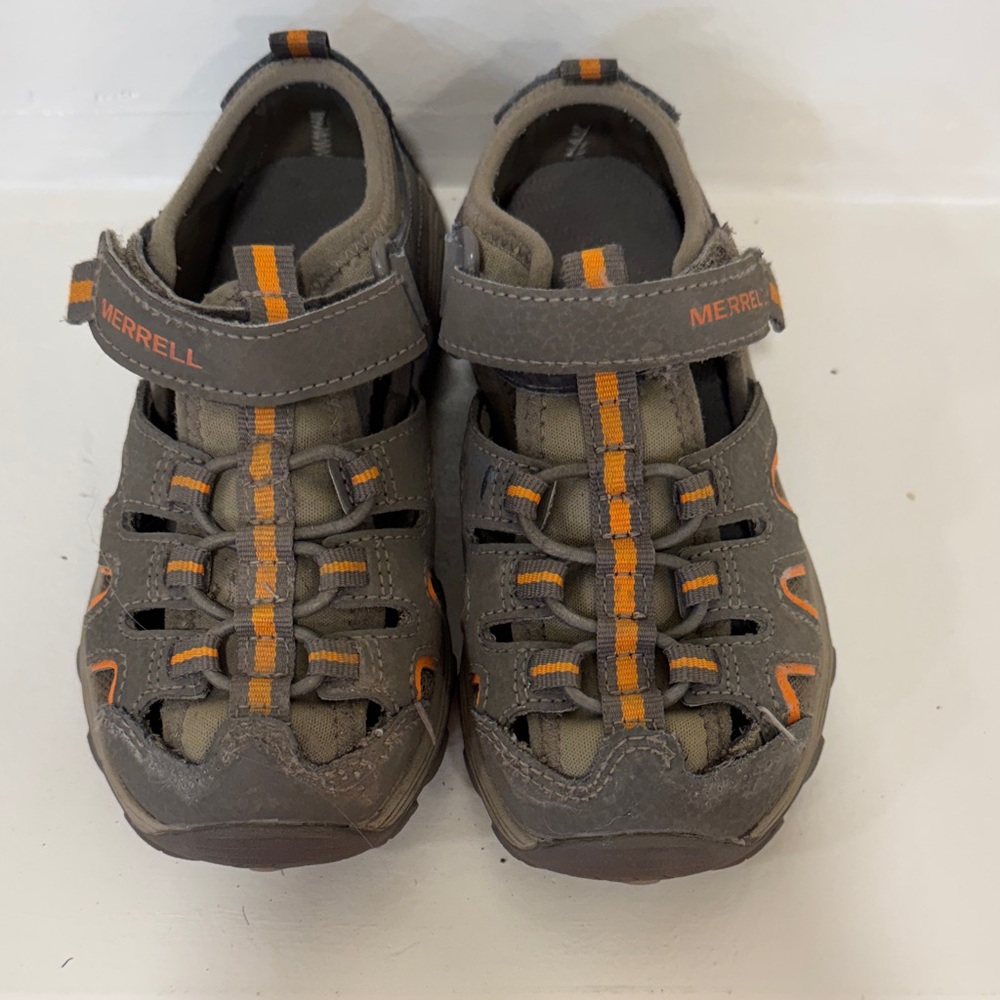 Merrell Kids' Charcoal and Tangerine Sandals